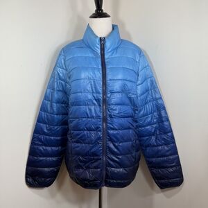 Jackson Hole Outerwear Puffer Jacket Coat M Women's Insulated Light Blue Ombre